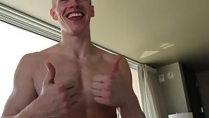 Hot blond stud gets ass licked &amp; rimmed for the first time to get hard fast