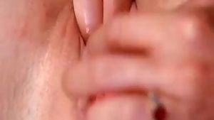 Extreme close up view of juicy pussy licking tongue fucking