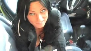 Amateur mom with big tits sucks and fucks in her car