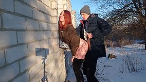 Outdoor Sex In Winter - Made A Guy Fuck Me