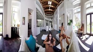 Badoinkvr.com amazing group sex - a 360° experience with august ames