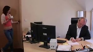 I am a young secretary seducing my boss at the office asking for sex
